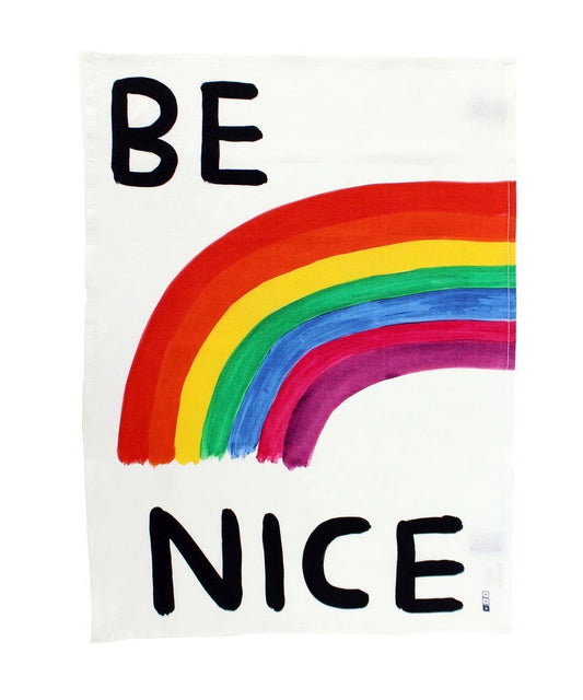 David Shrigley 'Be Nice' Tea Towel