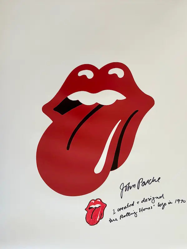 John Pasche 'The Rolling Stones Tongue and Lips' Signed Print