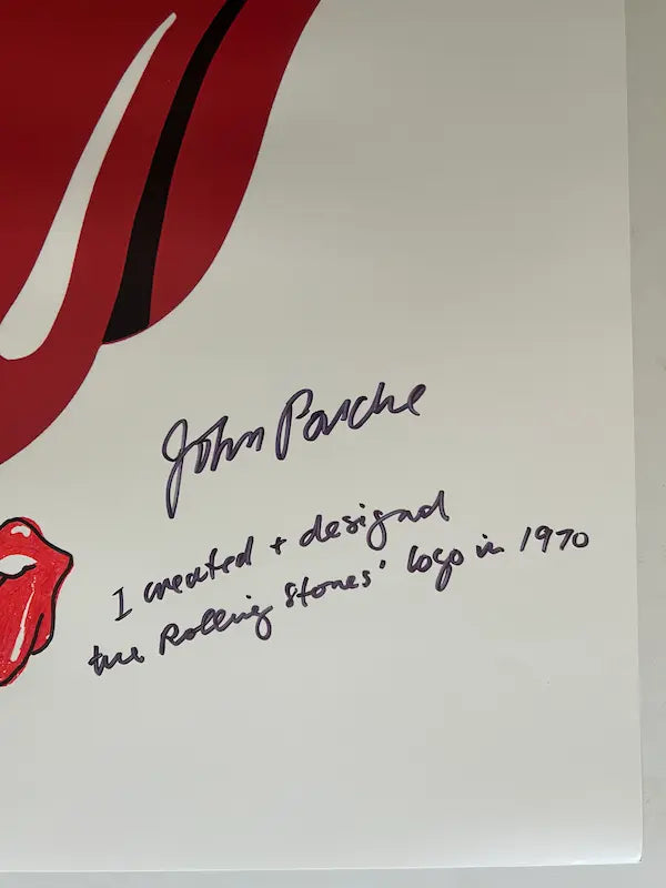 John Pasche 'The Rolling Stones Tongue and Lips' Signed Print