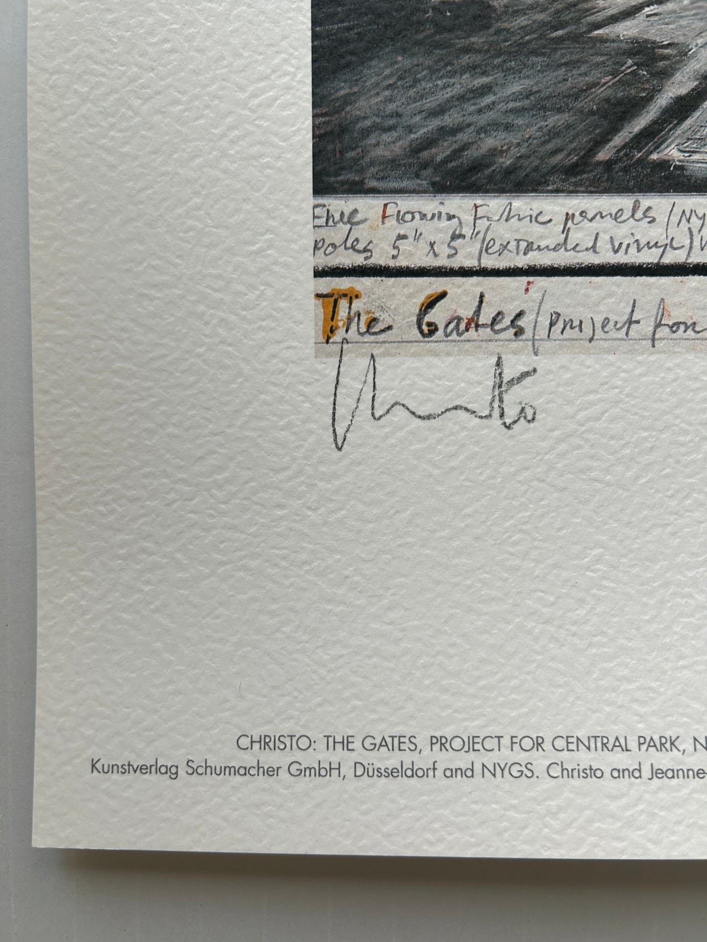 Christo and Jeanne-Claude, The Gates, NYC Signed Print