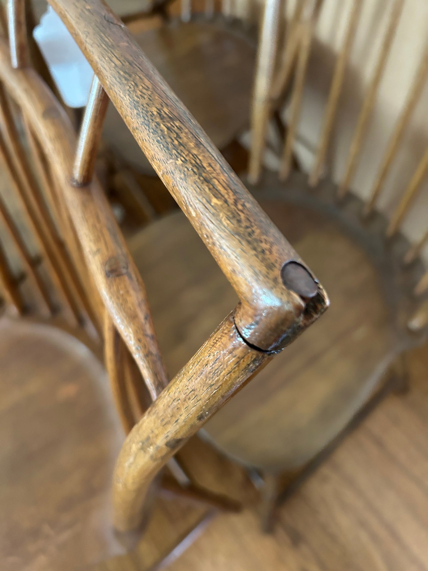A set of five 19th c. American Windsor Bird Cage Chairs