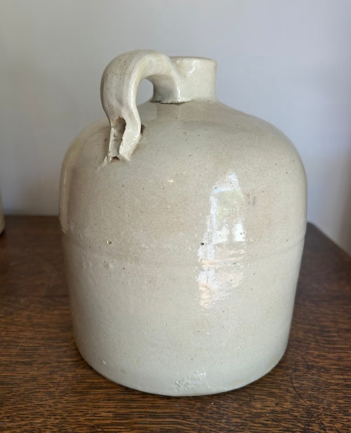 A Salt Glazed Primitive Americana Stoneware Whiskey Jug