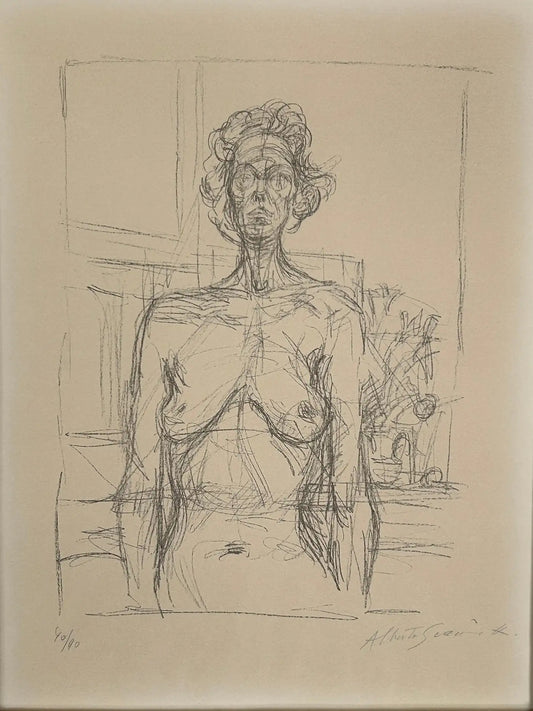 Giacometti 'Nu Aux Fleurs' (Nude With Flowers) Limited Edition, Signed Print