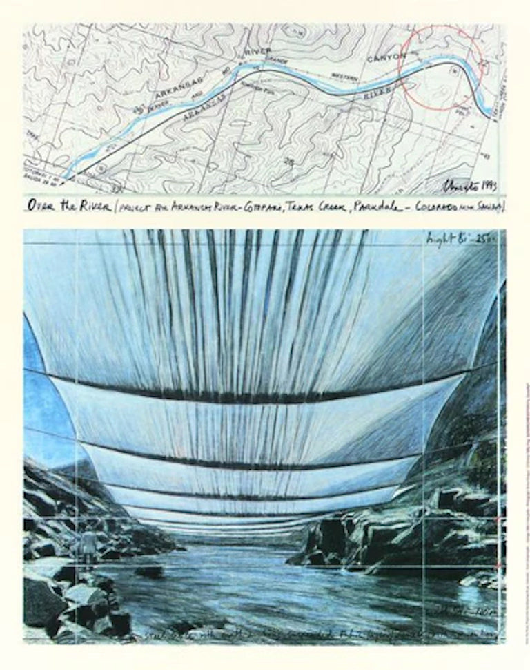 Christo and Jeanne-Claude, Over the River (From Underneath) Signed Print