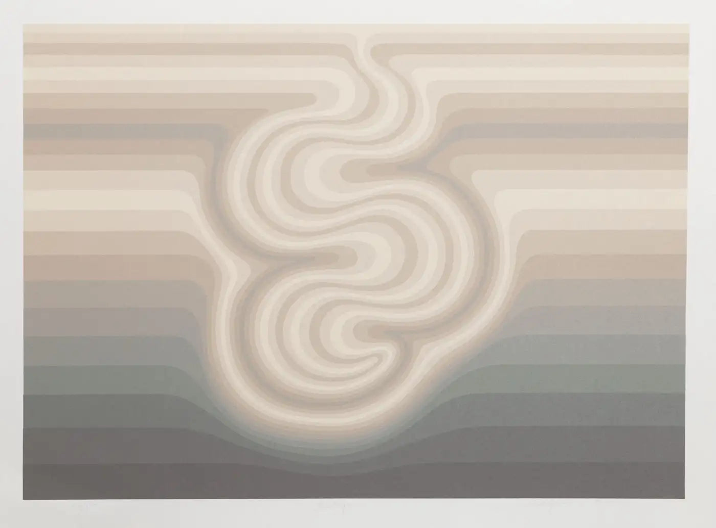 Roy Ahlgren 'Embryo' Signed, Limited Edition Op-Art Serigraph Print