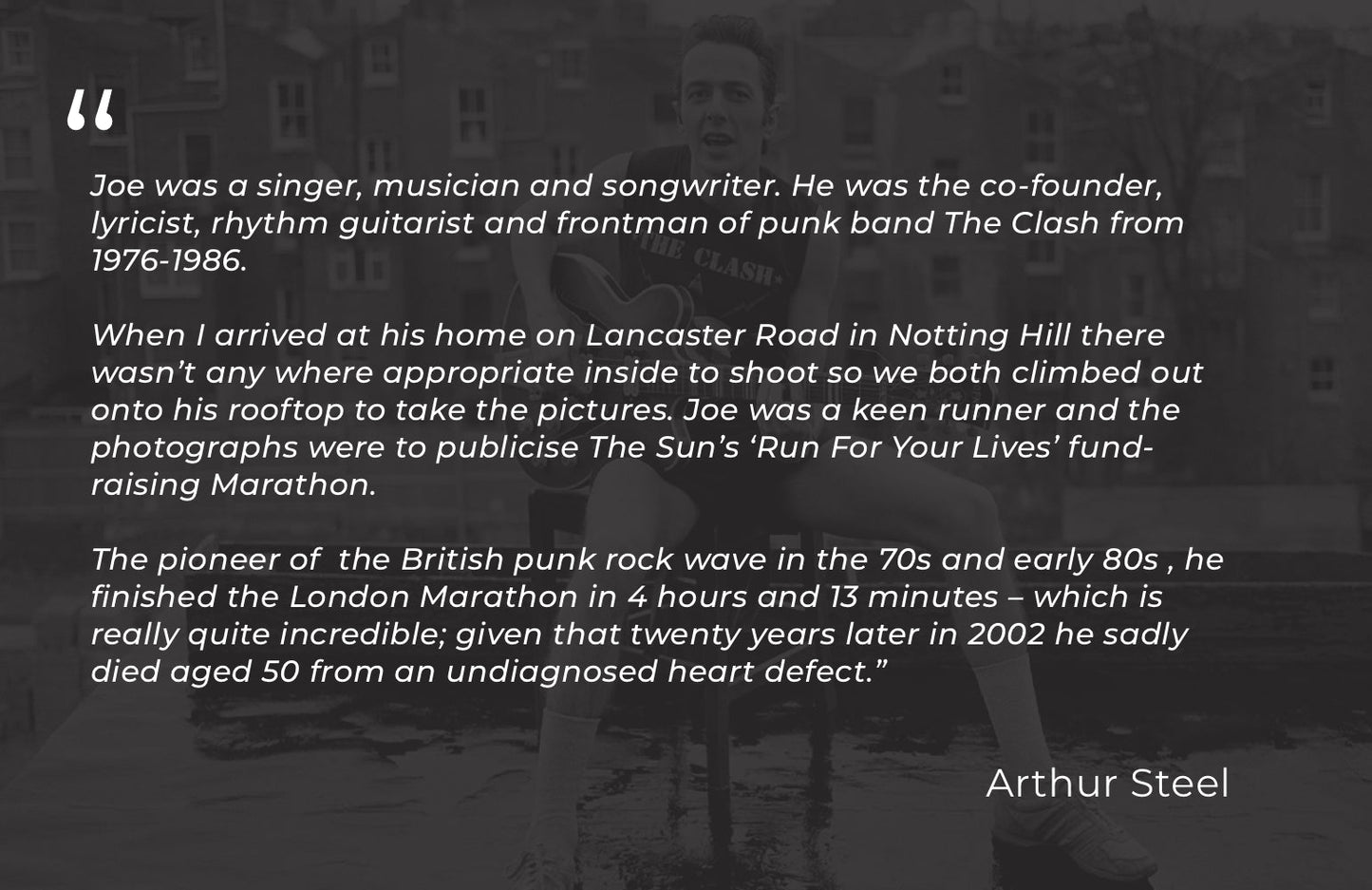 Arthur Steel: Joe Strummer, The Clash-The Darkroom Society