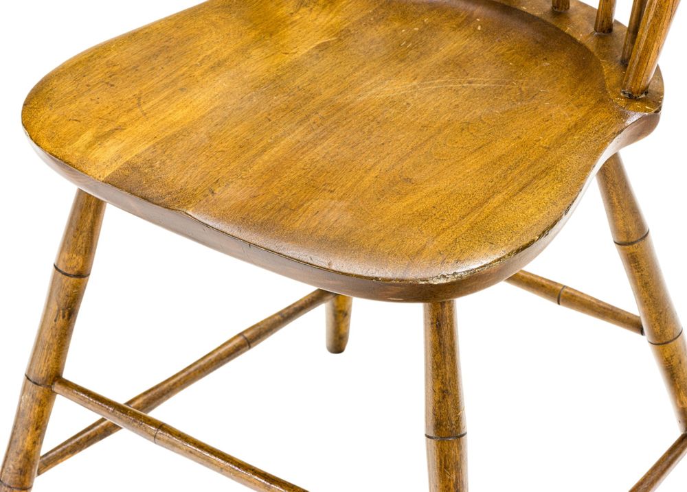 A set of five 19th c. American Windsor Bird Cage Chairs